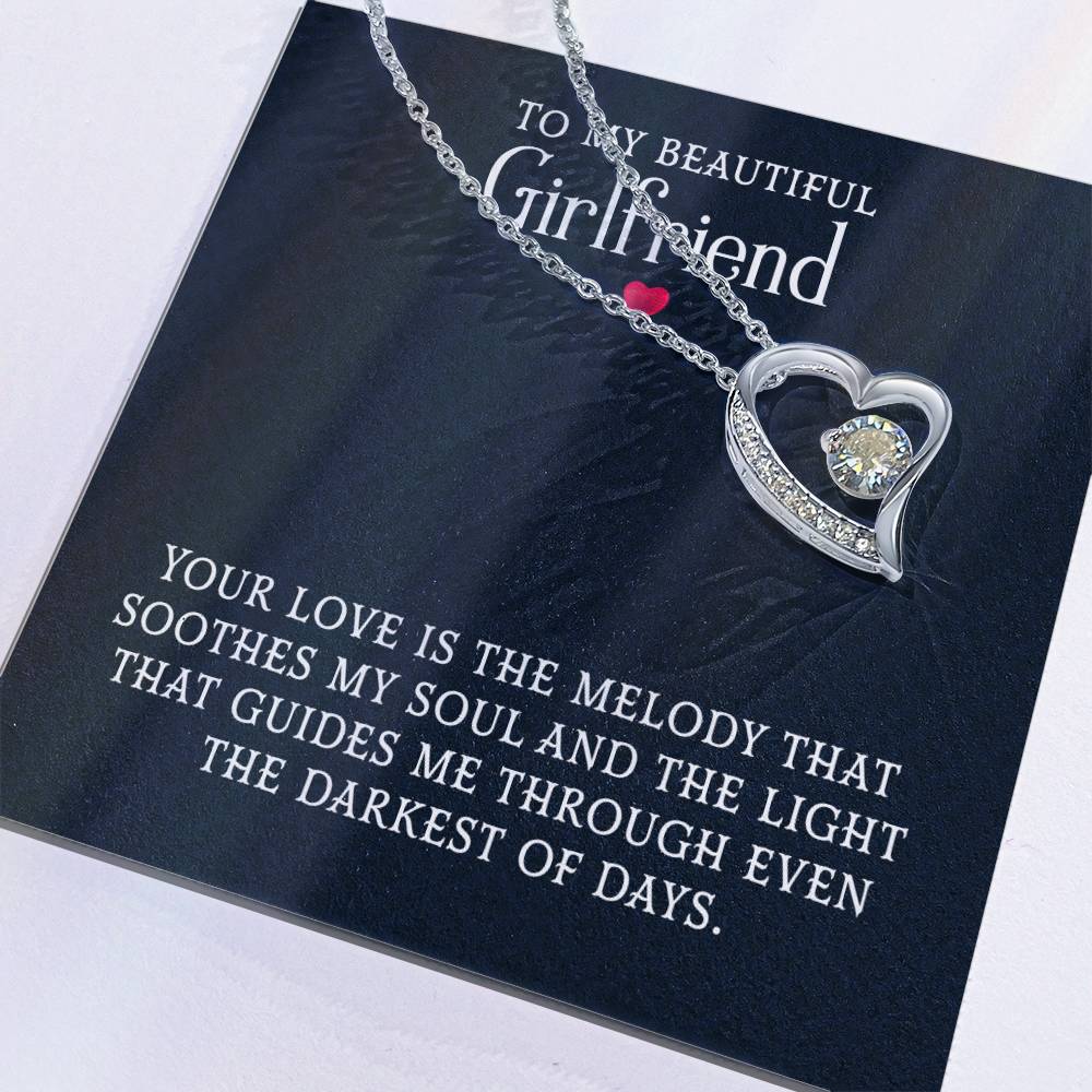 Personalized romantic necklace gift for her - jewelry keepsake expressing eternal love and timeless devotion. This meaningful gift for girlfriend, soulmate, or beloved features a handcrafted pendant with personalized message that turns a simple piece of jewelry into an unforgettable keepsake. Perfect for anniversaries, engagements, Valentine's Day, or expressing deep romantic feelings. The personalized necklace gift is meticulously designed as a luxury keepsake for special occasions.