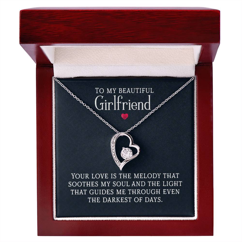 Personalized romantic necklace gift for her - jewelry keepsake expressing eternal love and timeless devotion. This meaningful gift for girlfriend, soulmate, or beloved features a handcrafted pendant with personalized message that turns a simple piece of jewelry into an unforgettable keepsake. Perfect for anniversaries, engagements, Valentine's Day, or expressing deep romantic feelings. The personalized necklace gift is meticulously designed as a luxury keepsake for special occasions.