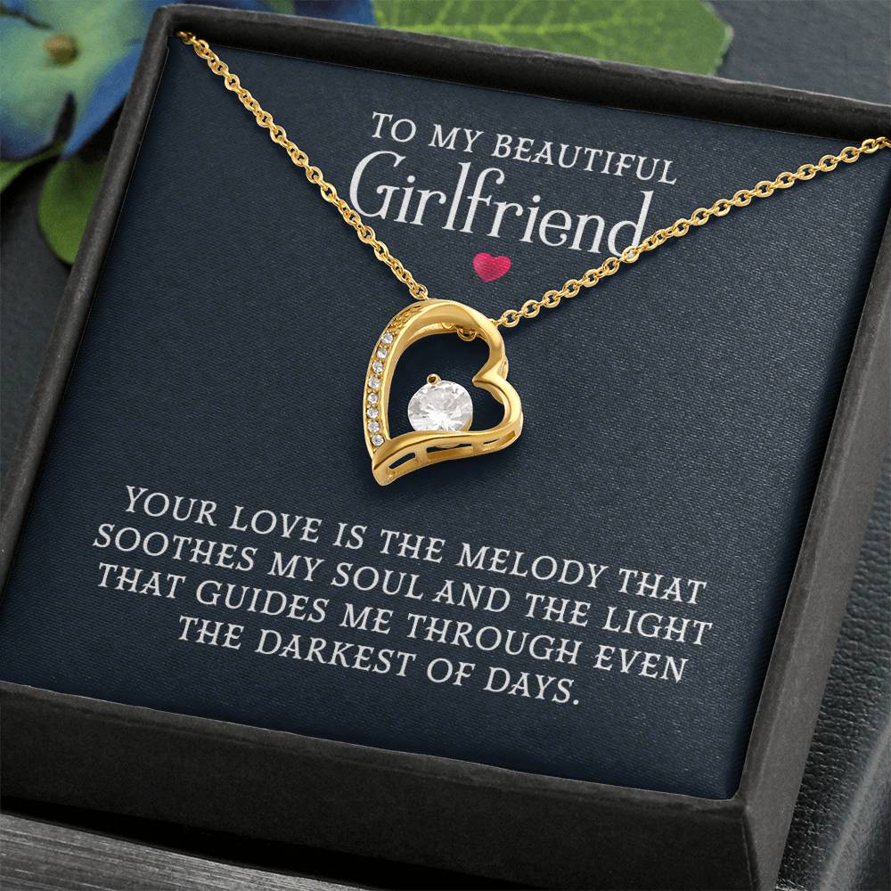 Personalized romantic necklace gift for her - jewelry keepsake expressing eternal love and timeless devotion. This meaningful gift for girlfriend, soulmate, or beloved features a handcrafted pendant with personalized message that turns a simple piece of jewelry into an unforgettable keepsake. Perfect for anniversaries, engagements, Valentine's Day, or expressing deep romantic feelings. The personalized necklace gift is meticulously designed as a luxury keepsake for special occasions.