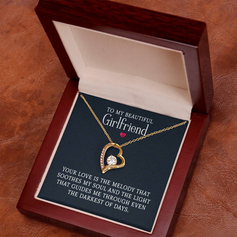 Personalized romantic necklace gift for her - jewelry keepsake expressing eternal love and timeless devotion. This meaningful gift for wife, girlfriend, soulmate, or beloved features a handcrafted pendant with personalized message that turns a simple piece of jewelry into an unforgettable keepsake. Perfect for anniversaries, engagements, Valentine's Day, or expressing deep romantic feelings. The personalized necklace gift is meticulously designed as a luxury keepsake for special occasions.
