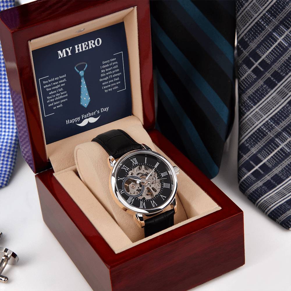 My Hero Dad - Openwork Watch - I Got You A Gift