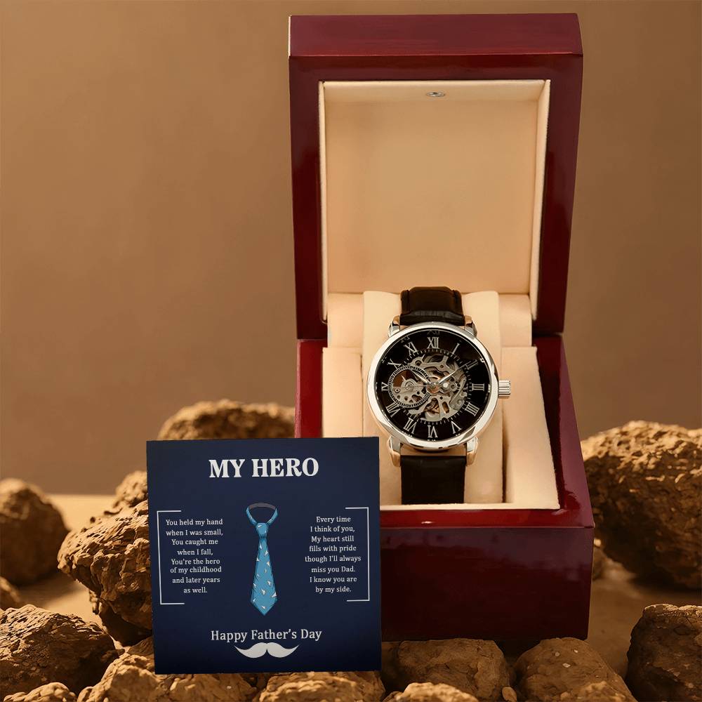My Hero Dad - Openwork Watch - I Got You A Gift