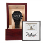 My Husband My Love - Black Chronograph Watch - I Got You A Gift