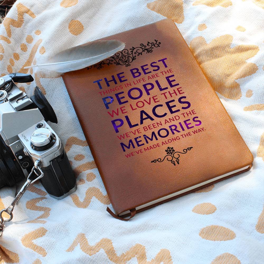 People, Places, Memories - Premium Vegan Leather Journal - I Got You A Gift