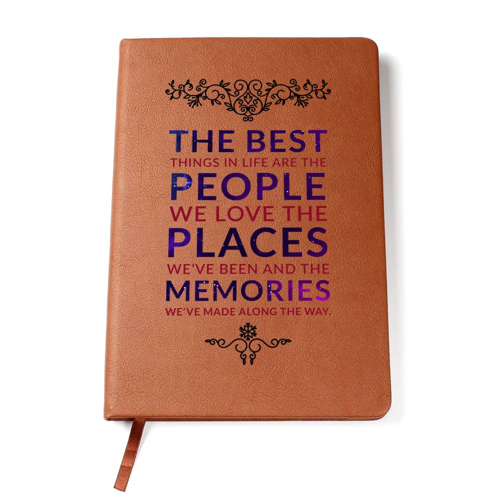 People, Places, Memories - Premium Vegan Leather Journal - I Got You A Gift