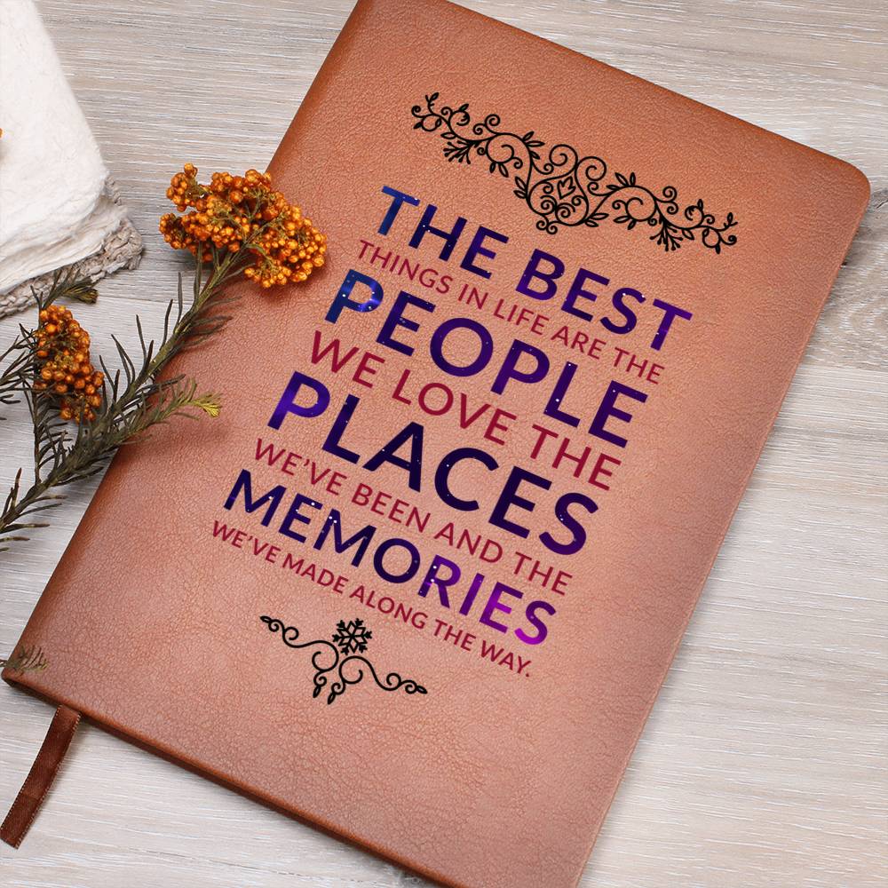 People, Places, Memories - Premium Vegan Leather Journal - I Got You A Gift