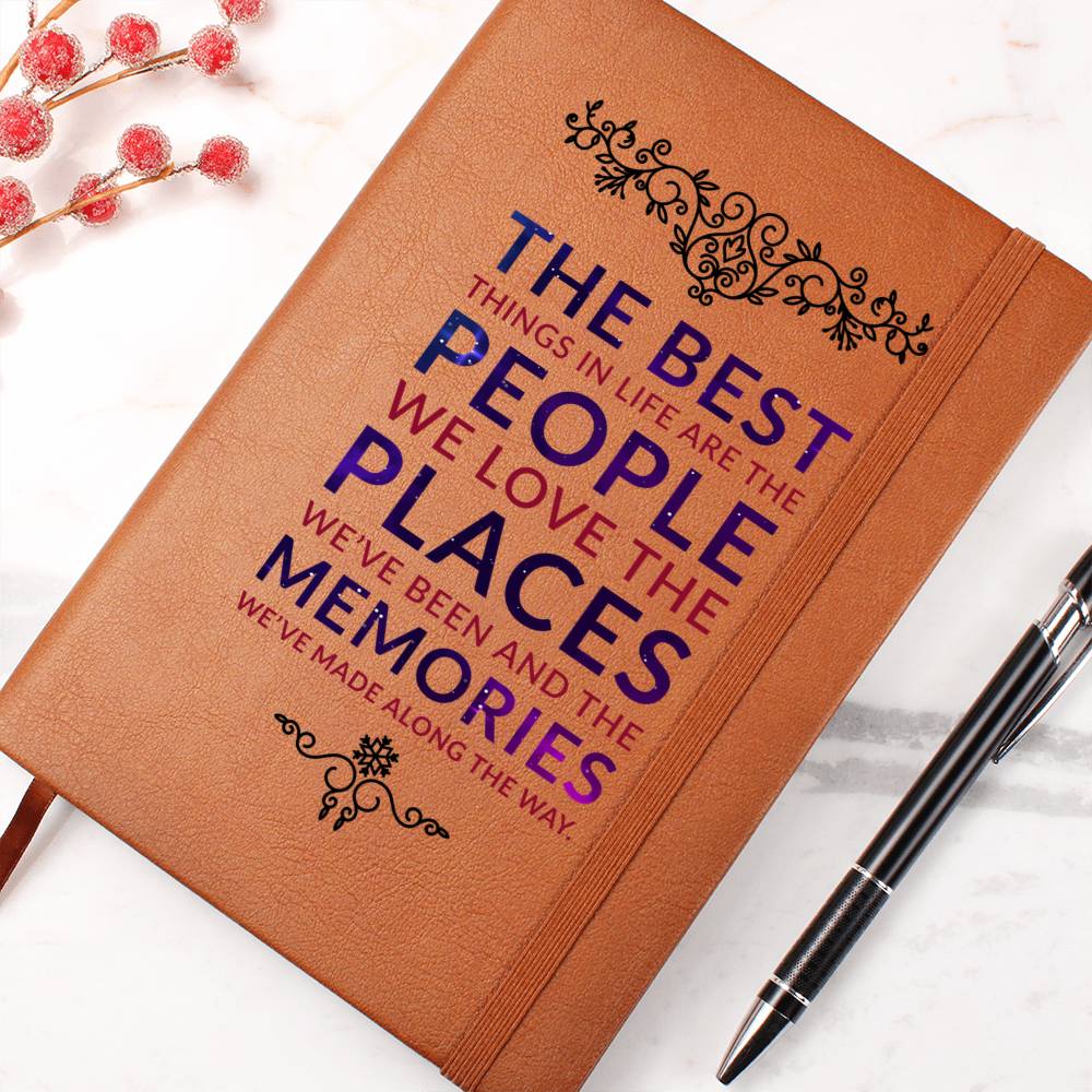 People, Places, Memories - Premium Vegan Leather Journal - I Got You A Gift