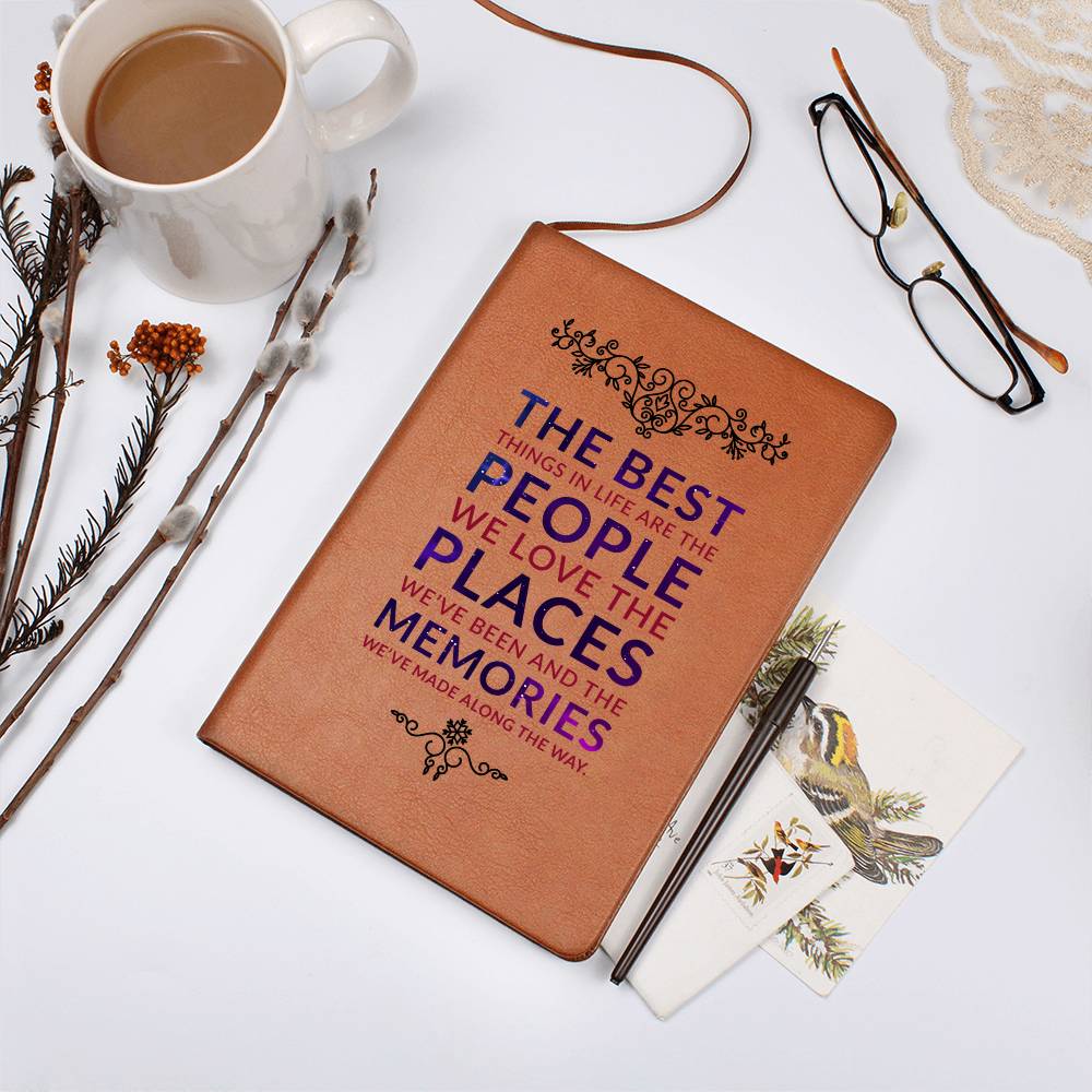 People, Places, Memories - Premium Vegan Leather Journal - I Got You A Gift