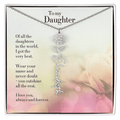 Personalized Birth Flower Name Necklace for Daughter - Custom Floral Pendant - I Got You A Gift