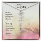 Personalized Birth Flower Name Necklace for Daughter - Custom Floral Pendant - I Got You A Gift