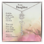 Personalized Birth Flower Name Necklace for Daughter - Custom Floral Pendant - I Got You A Gift
