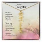 Personalized Birth Flower Name Necklace for Daughter - Custom Floral Pendant - I Got You A Gift
