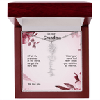Personalized Birth Flower Name Necklace for Grandma - Custom Floral Pendant - I Got You A Gift