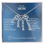 Personalized Vertical Name Necklace for Mom - Up to 4 Custom Names - I Got You A Gift