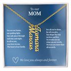 Personalized Vertical Name Necklace for Mom - Up to 4 Custom Names - I Got You A Gift
