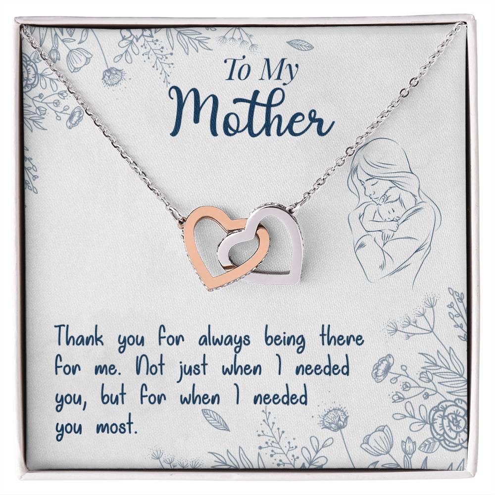 Thank You For Always Being There - Interlocking Hearts Necklace - I Got You A Gift
