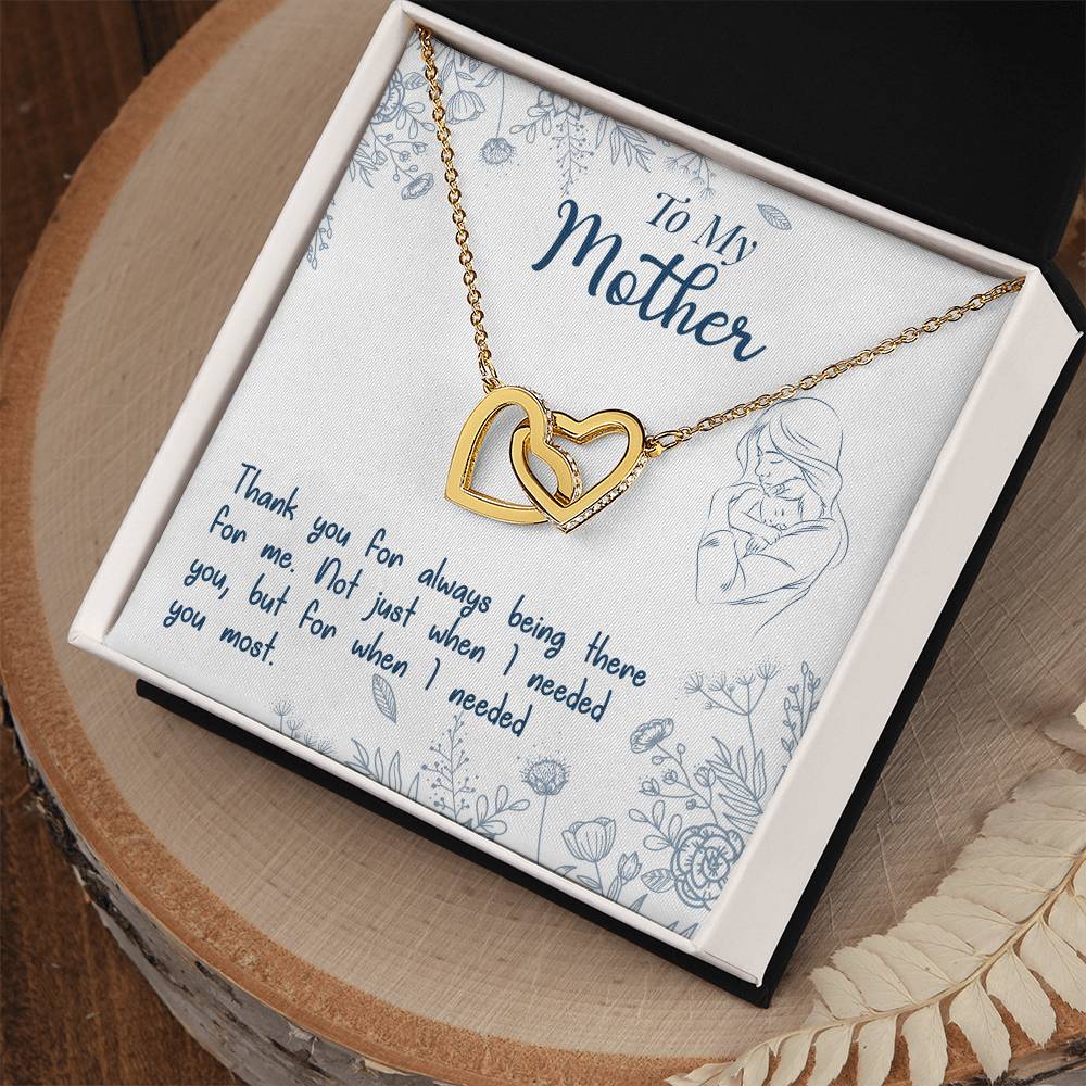 Thank You For Always Being There - Interlocking Hearts Necklace - I Got You A Gift