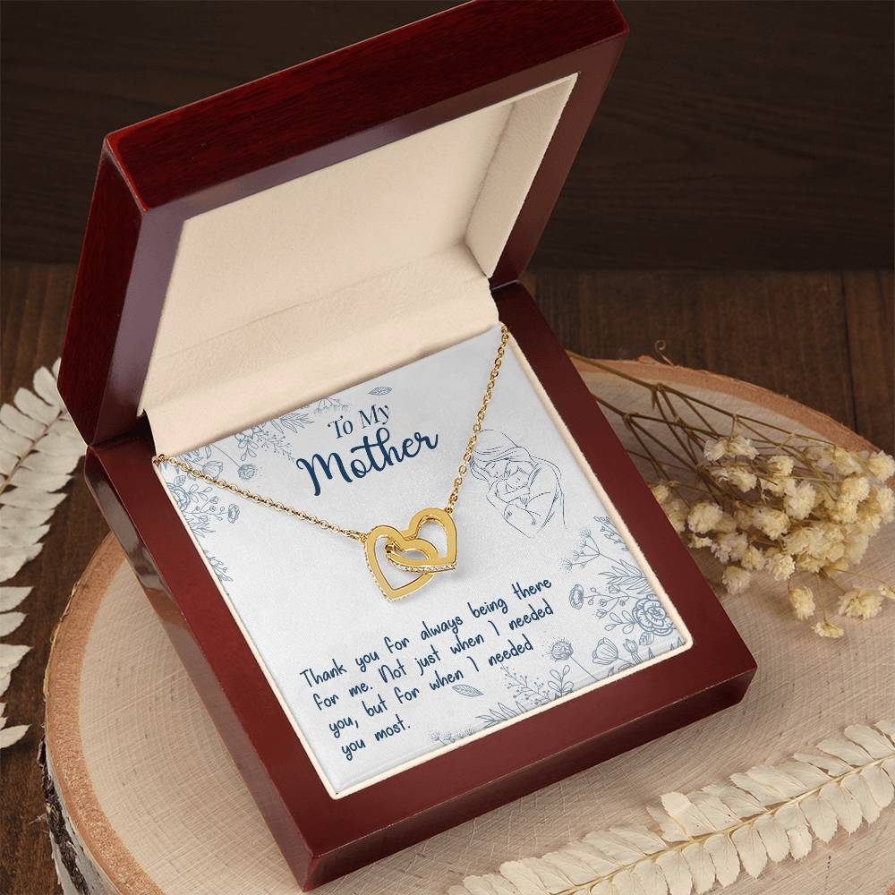 Thank You For Always Being There - Interlocking Hearts Necklace - I Got You A Gift
