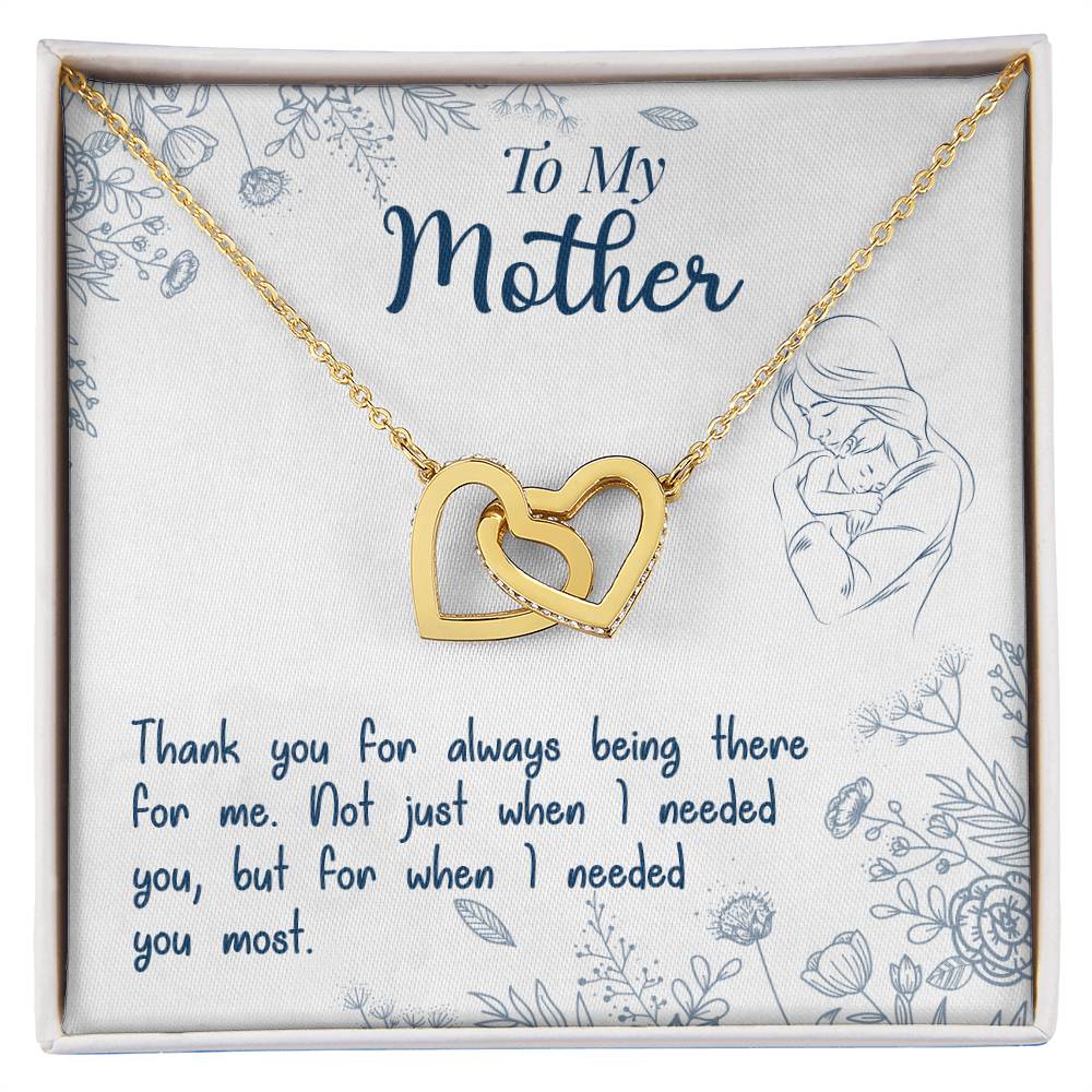 Thank You For Always Being There - Interlocking Hearts Necklace - I Got You A Gift