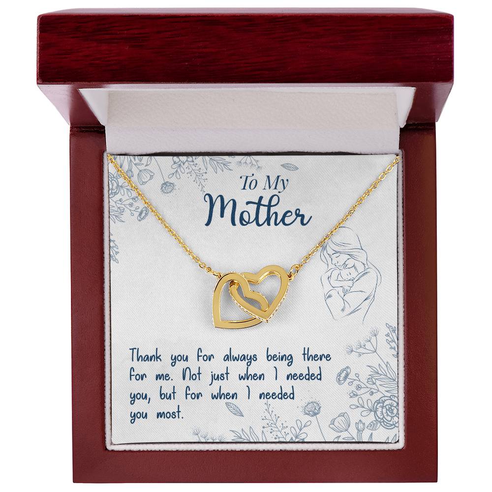 Thank You For Always Being There - Interlocking Hearts Necklace - I Got You A Gift