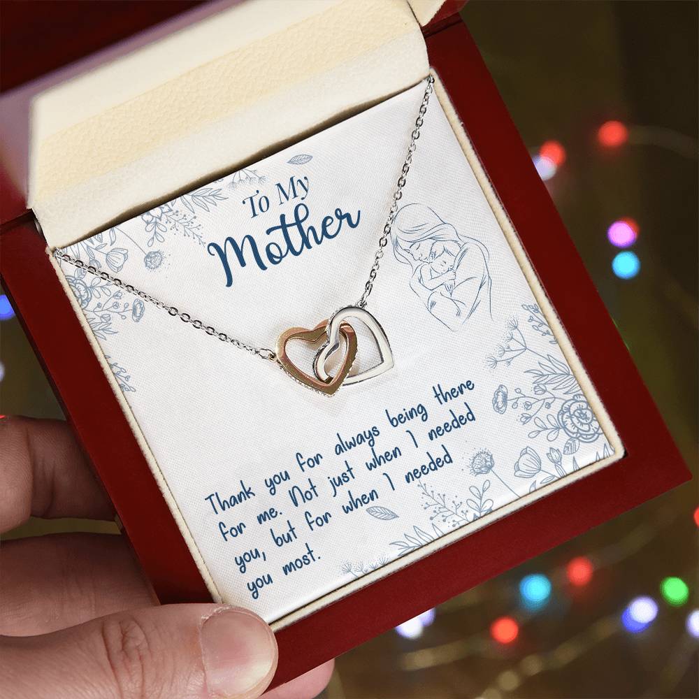 Thank You For Always Being There - Interlocking Hearts Necklace - I Got You A Gift