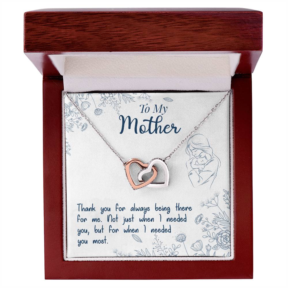 Thank You For Always Being There - Interlocking Hearts Necklace - I Got You A Gift