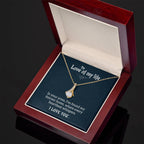 Personalized romantic necklace gift for her - custom engraved jewelry keepsake expressing eternal love and timeless devotion. This meaningful gift for wife, girlfriend, soulmate, or beloved features a handcrafted pendant with personalized message that turns a simple piece of jewelry into an unforgettable keepsake. Perfect for anniversaries, engagements, Valentine's Day, or expressing deep romantic feelings. The personalized necklace gift is meticulously designed as a luxury keepsake for special occasions.