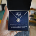 To My Amazing Wife - Love Knot Necklace - I Got You A Gift