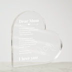To My Mom Acrylic Heart Gift – A Message She'll Treasure Forever - I Got You A Gift