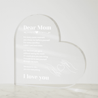 To My Mom Acrylic Heart Gift – A Message She'll Treasure Forever - I Got You A Gift