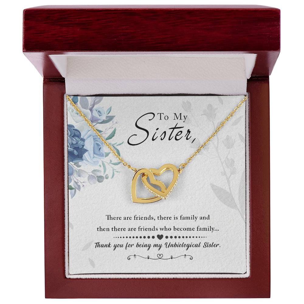 To My Sister - Interlocking Hearts Necklace - I Got You A Gift