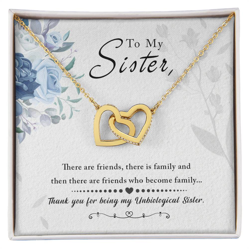To My Sister - Interlocking Hearts Necklace - I Got You A Gift