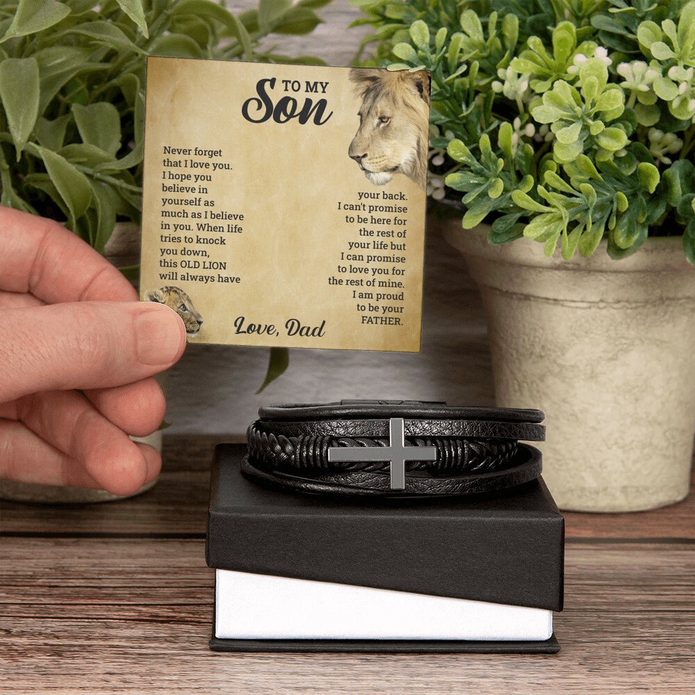 To My Son - Cross Bracelet - I Got You A Gift
