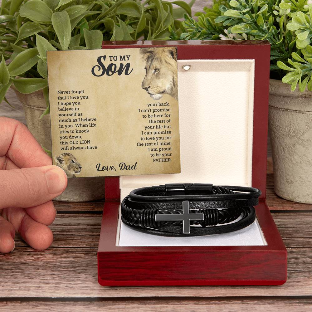 To My Son - Cross Bracelet - I Got You A Gift