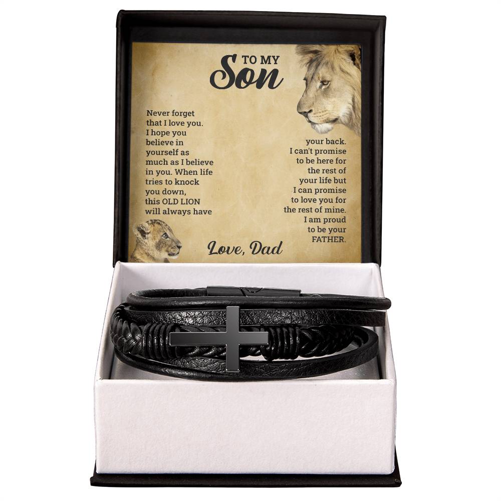 To My Son - Cross Bracelet - I Got You A Gift