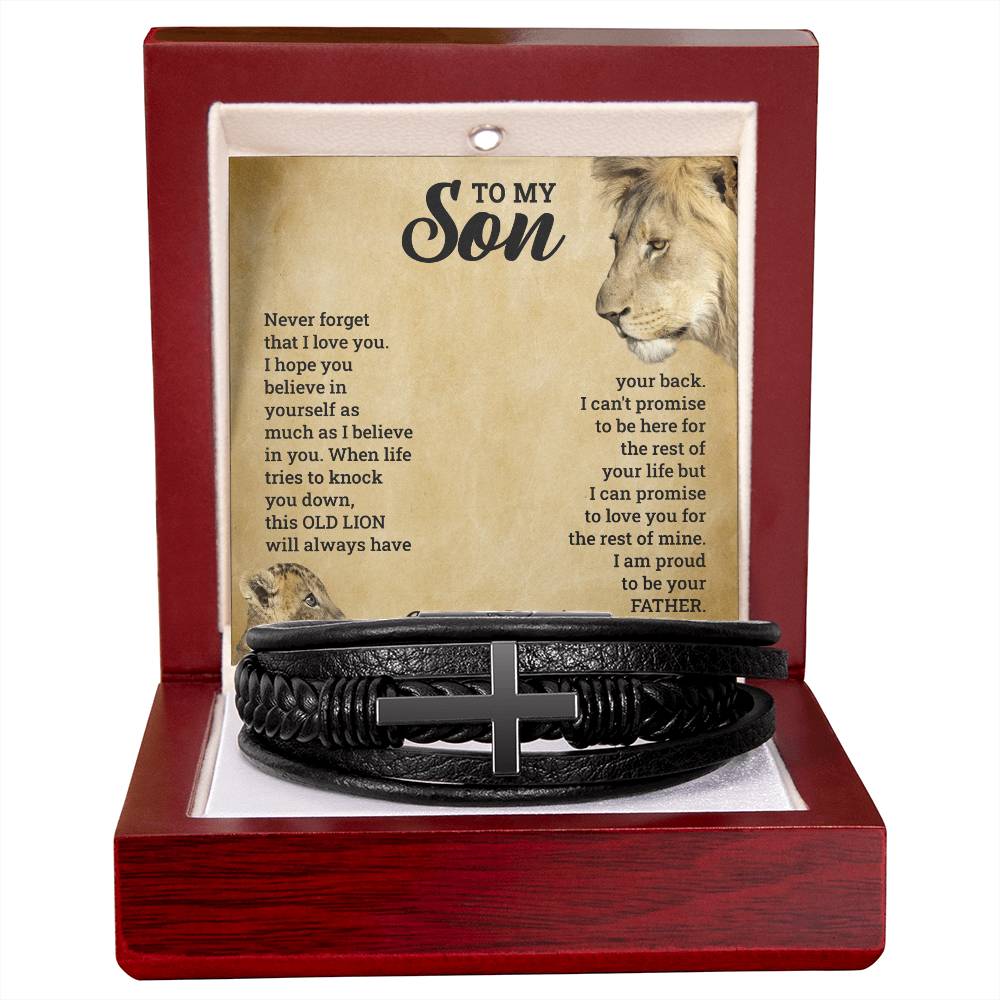 To My Son - Cross Bracelet - I Got You A Gift