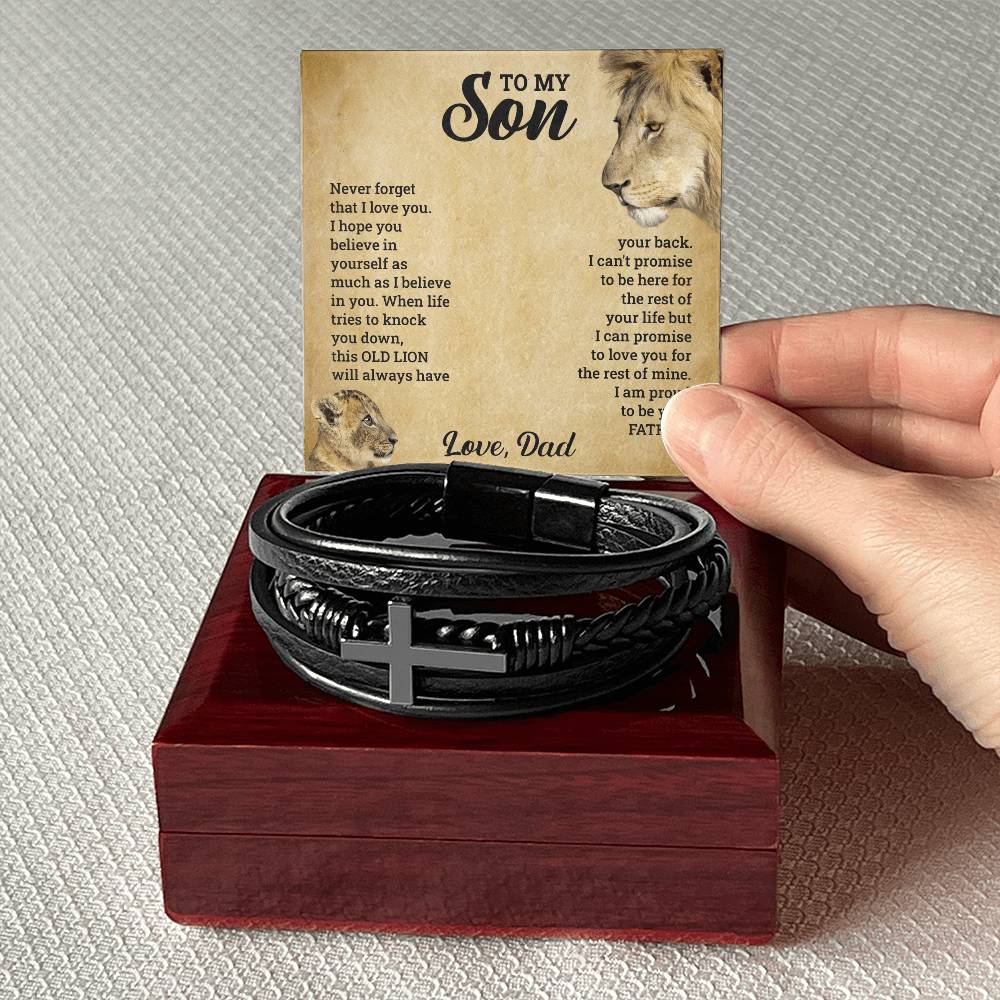 To My Son - Cross Bracelet - I Got You A Gift