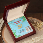 Unbiological Sister - Interlocking Hearts Necklace - I Got You A Gift