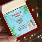 Unbiological Sister - Interlocking Hearts Necklace - I Got You A Gift