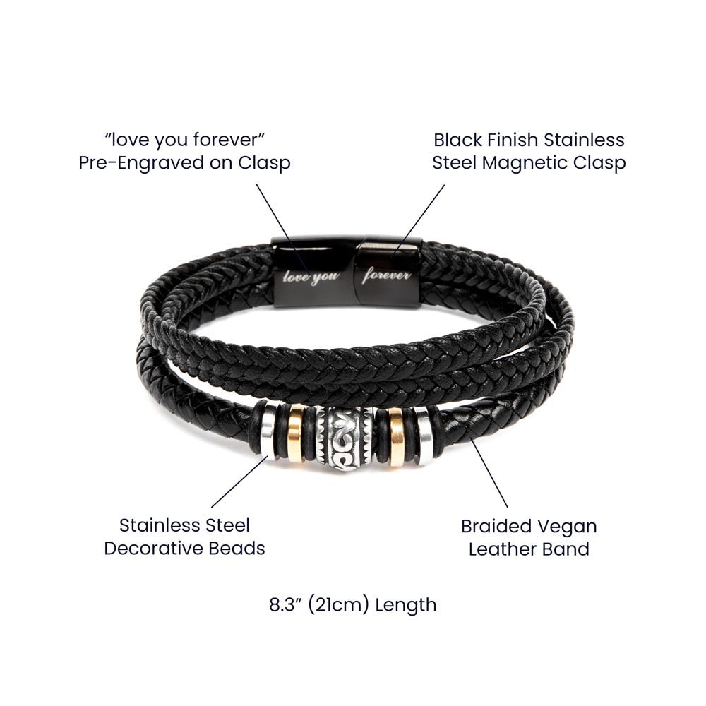 Your Smile - Mens Leather Bracelet - I Got You A Gift