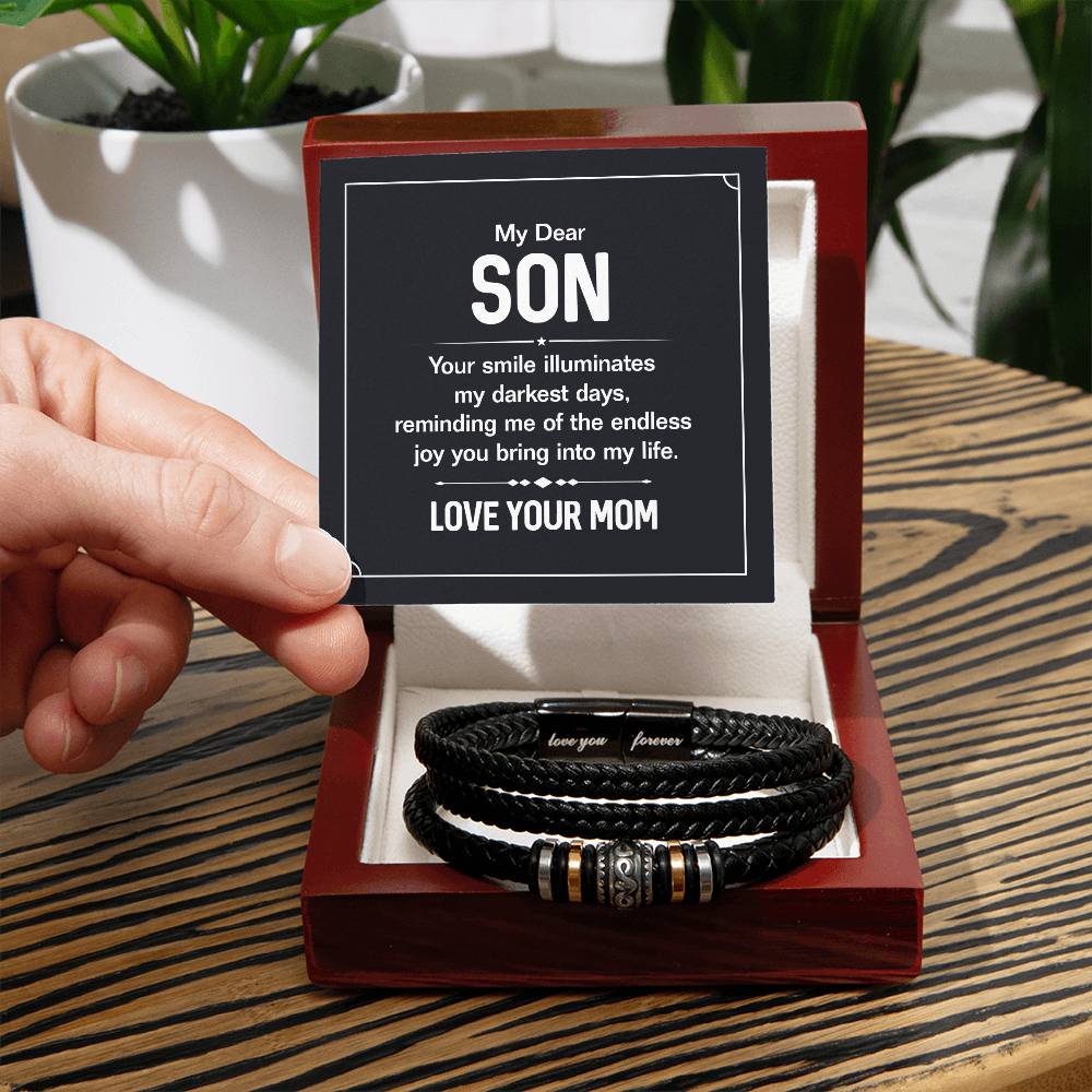 Your Smile - Mens Leather Bracelet - I Got You A Gift