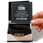 Your Smile - Mens Leather Bracelet - I Got You A Gift
