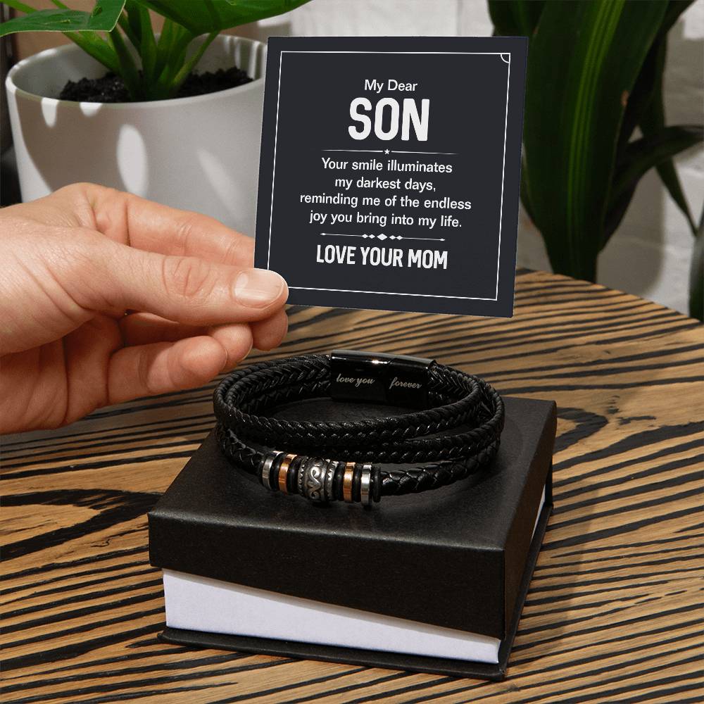 Your Smile - Mens Leather Bracelet - I Got You A Gift